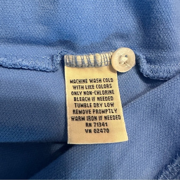 L.L. Bean Shirt Dress Women's M Light blue 98% Cotton Sleeveless Collared (b3 - Picture 8 of 10